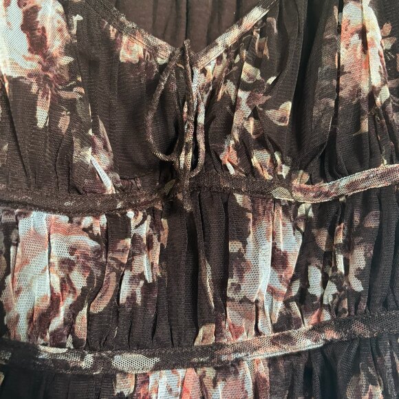 Lucky Brand Floral Brown Blouse - Picture 3 of 7
